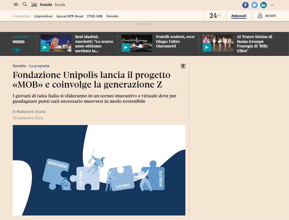 Articolo de Il Sole 24 Ore